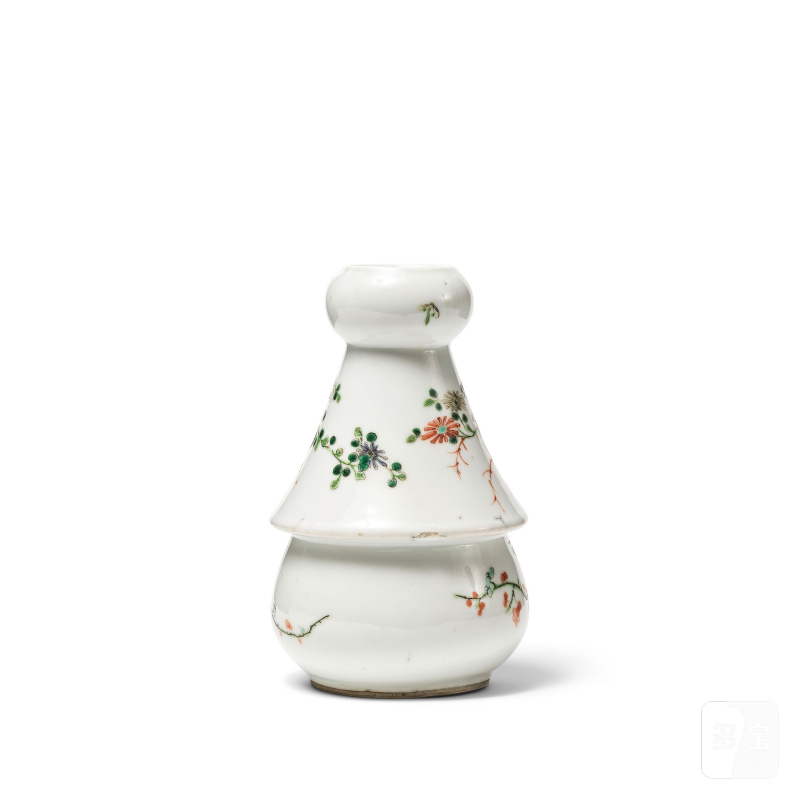 清康熙 五彩花鳥圖瓶 | PETIT VASE EN PORCELAINE DE LA FAMILLE VERTE - 图6